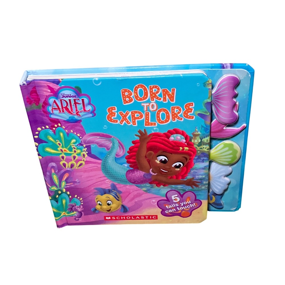 Scholastic Disney Junior Ariel Born to Explore Kids Book Blue